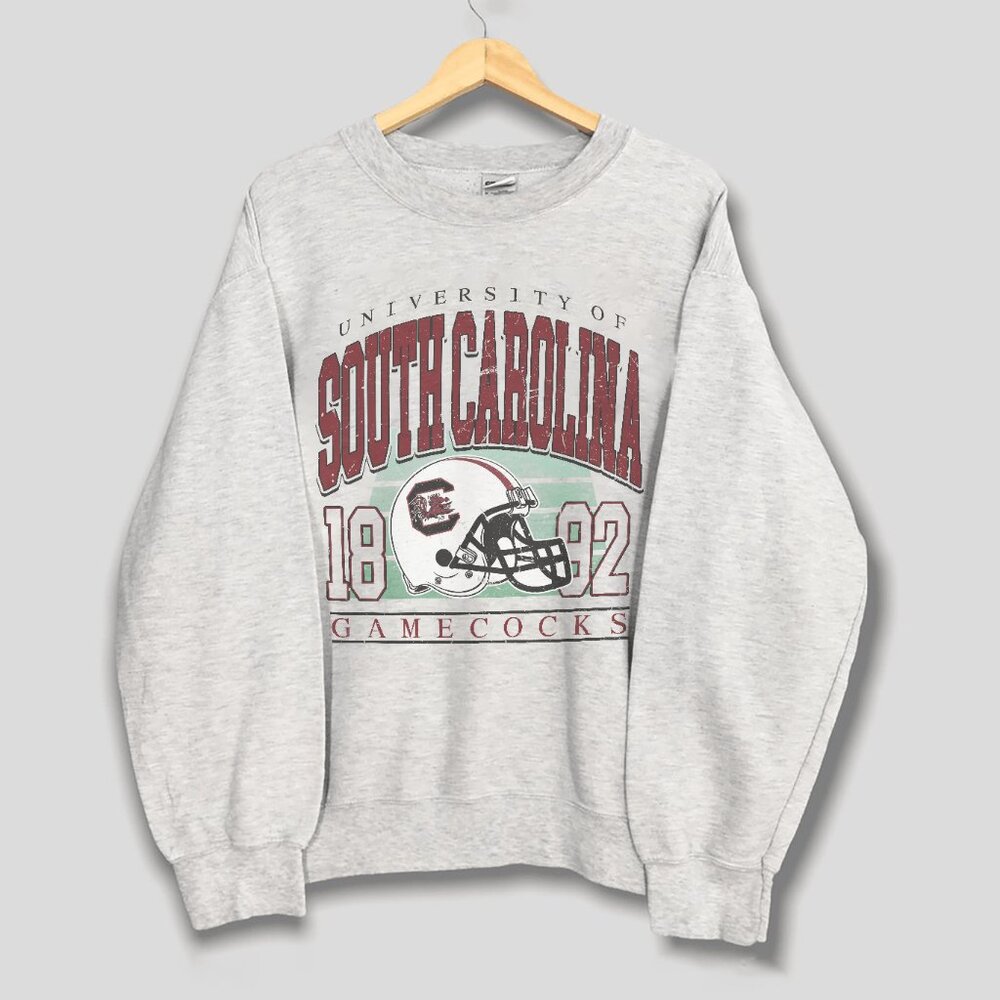 Vintage University of South Carolina Gamecocks Football Sweatshirt, NCAA Shirt